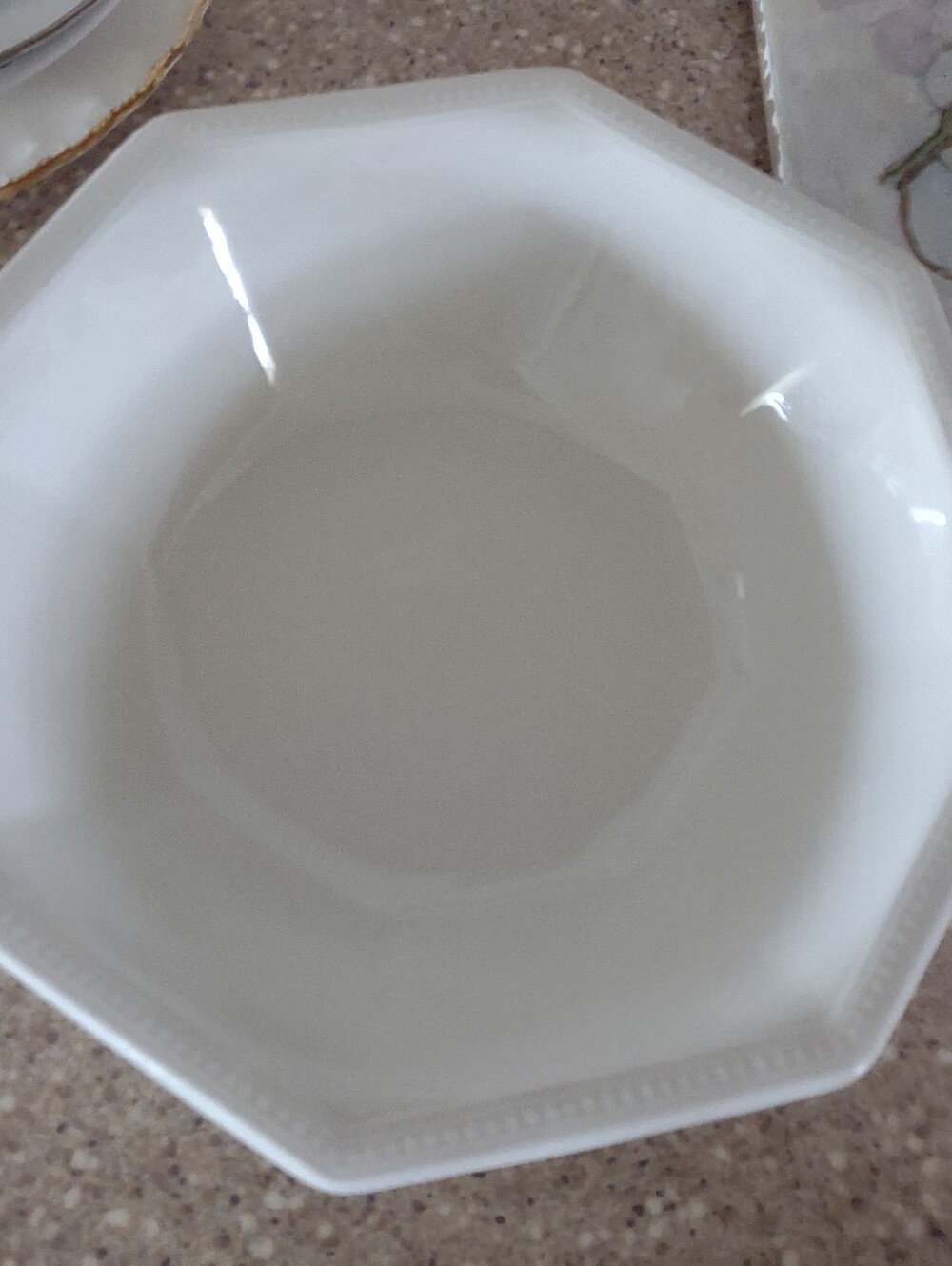 Johnson Brothers Heritage White Made In England Stamp Octogonal Bowl